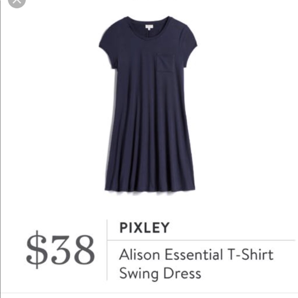Short sleeve navy dress